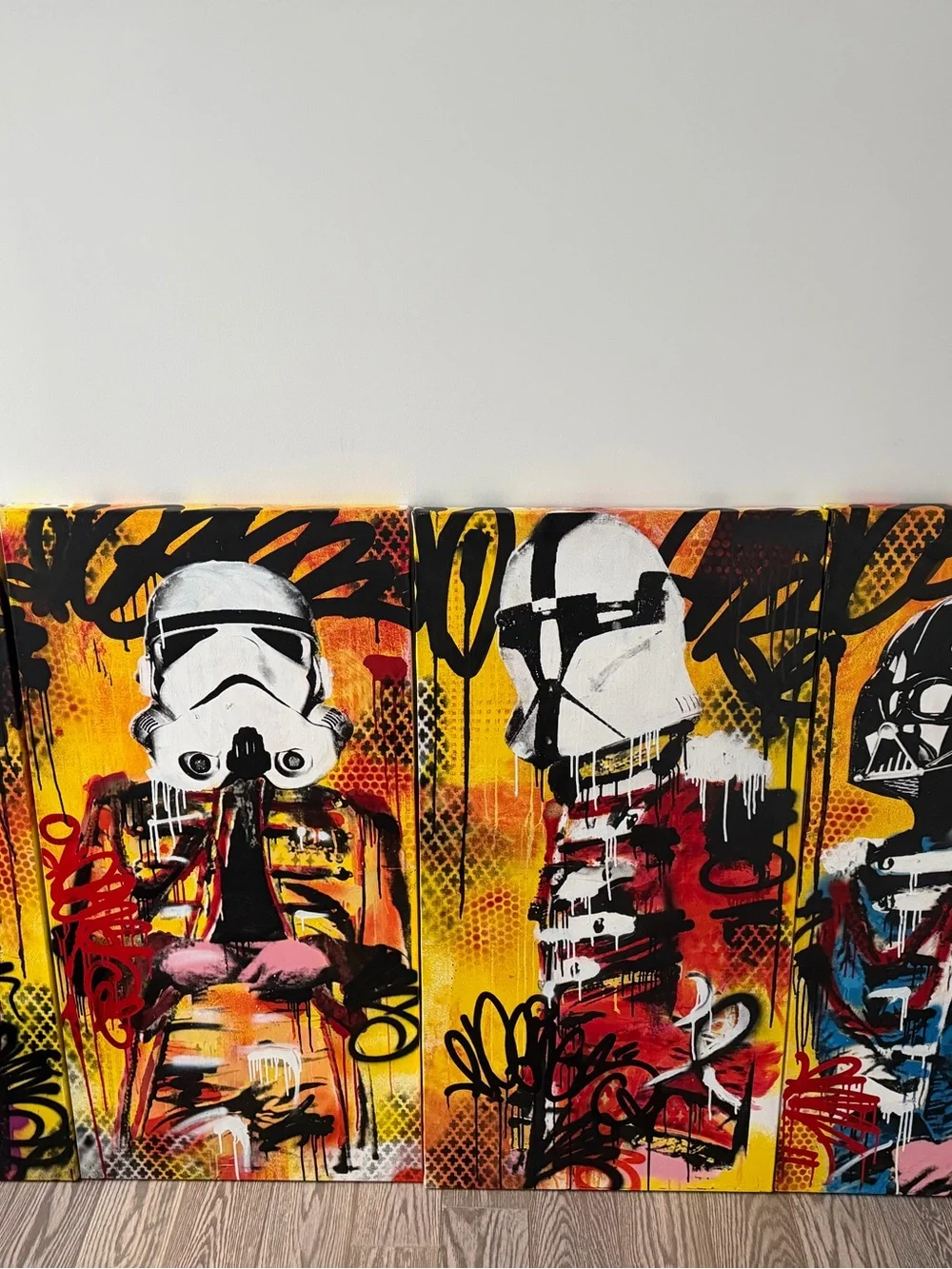 Stop Wars 4-Panel Canvas Art Installation by BNS